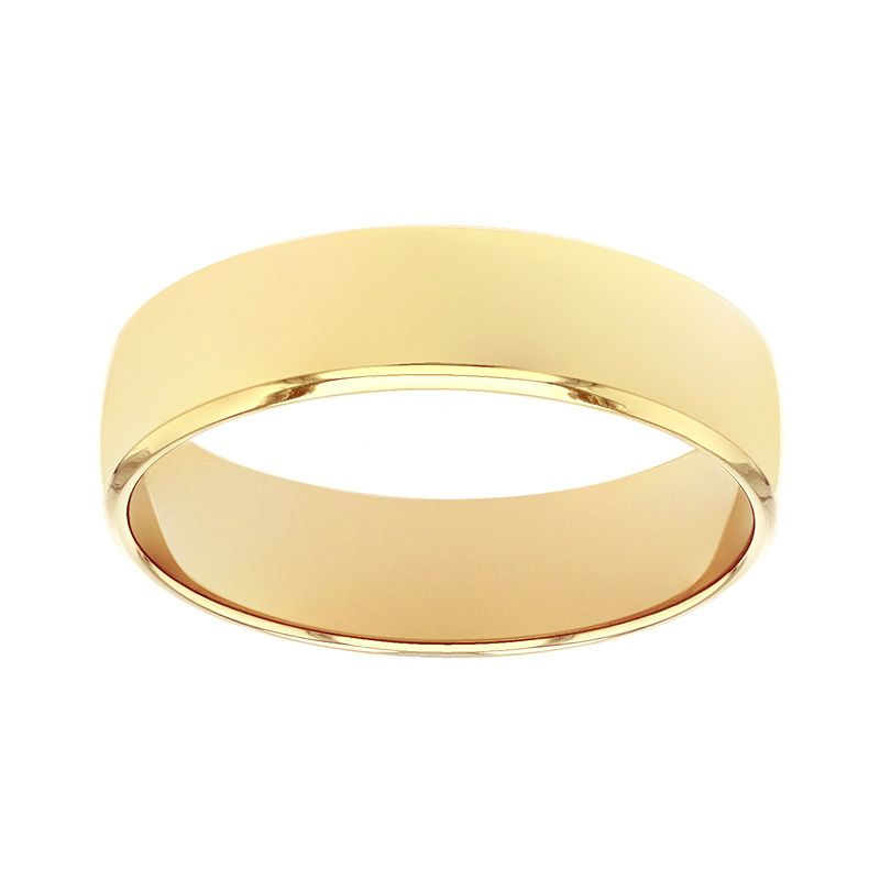 Bague mixte alliance edora or 375/1000 jaune ruban bombé edoh1301050 - alliances - edora