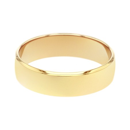 Bague mixte alliance edora or 375/1000 jaune ruban bombé edoh1301050 – bagues de mariage