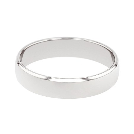 Bague mixte alliance edora or 375/1000 blanc ruban bombé edoh1301045 – bagues de mariage