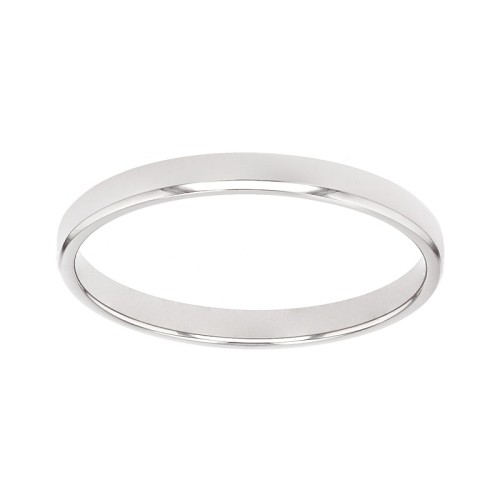 Bague Mixte Alliance EDORA OR 375/1000 Blanc Ruban Bombé EDOH1301025