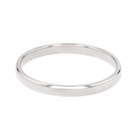 Bague mixte alliance edora or 375/1000 blanc ruban bombé edoh1301025 – bagues de mariage