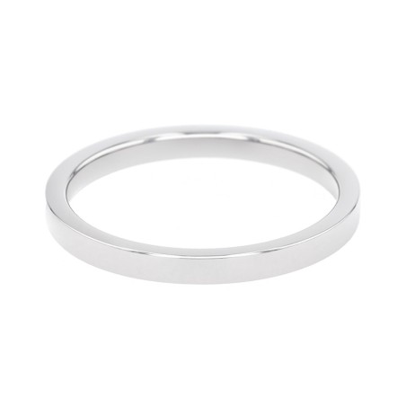 Bague mixte alliance edora or 375/1000 blanc ruban plat confort edoh1251025 – bagues de mariage
