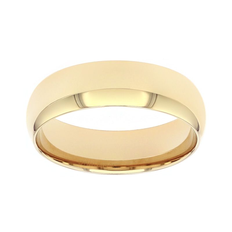 Bague mixte alliance edora or 375/1000 jaune demi-jonc bombé confort edoh1111550 - alliances - edora