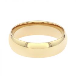 Bague mixte alliance edora or 375/1000 jaune demi-jonc bombé confort edoh1111550 - alliances - edora - 2