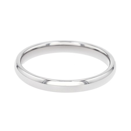Bague mixte alliance edora or 375/1000 blanc demi-jonc bombé confort edoh1111255 – bagues de mariage