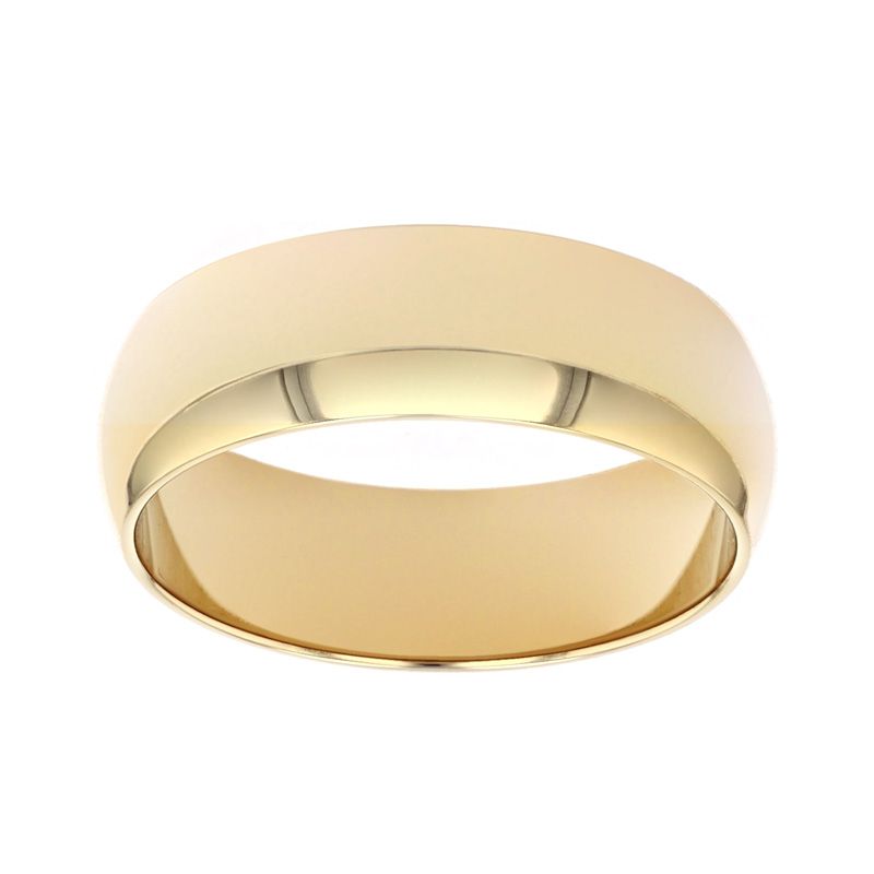 Bague mixte alliance edora or 375/1000 jaune demi-jonc edoh1101060 - alliances - edora