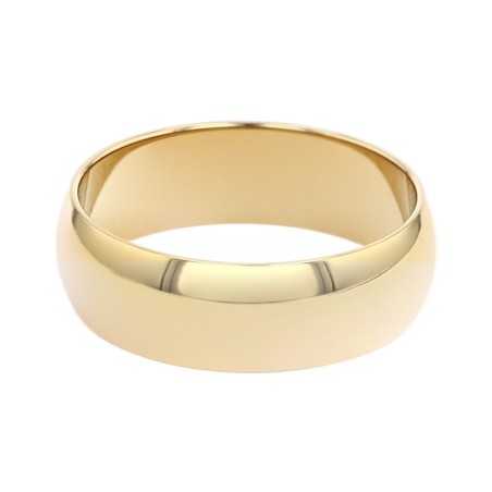 Bague mixte alliance edora or 375/1000 jaune demi-jonc edoh1101060 – bagues de mariage