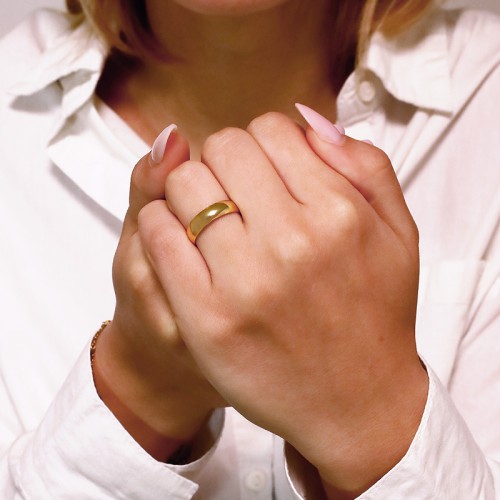 Bague Mixte Alliance EDORA OR 375/1000 Jaune Demi-Jonc EDOH1101045