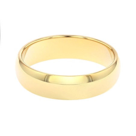 Bague mixte alliance edora or 375/1000 jaune demi-jonc edoh1101045 – bagues de mariage
