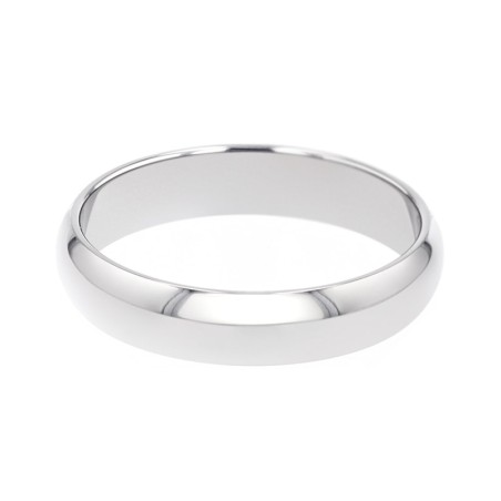 Bague mixte alliance edora or 375/1000 blanc demi-jonc edoh1101045 – bagues de mariage