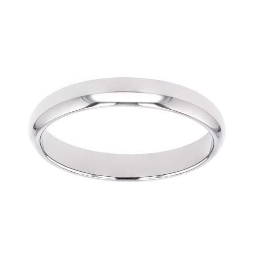 Bague Mixte Alliance EDORA OR 375/1000 Blanc Demi-Jonc EDOH1101035