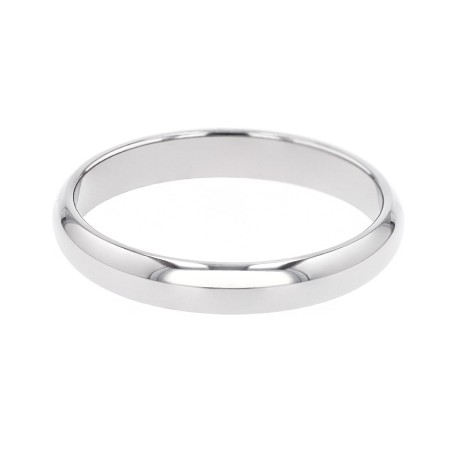 Bague mixte alliance edora or 375/1000 blanc demi-jonc edoh1101035 – bagues de mariage