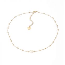 Collier femme zag izia acier doré sns22193-01sel - colliers-acier - edora - 0