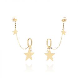 Boucles d'oreilles et piercing femme zag ophélia acier doré sex26923-01wht - piercing-femme - edora - 0