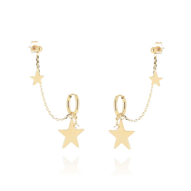 Boucles d'oreilles et piercing femme zag ophélia acier doré sex26923-01wht - piercing-femme - edora