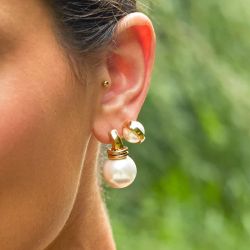 Boucles d'oreilles femme pendantes zag elia acier doré sem26931-01sel - boucles-d-oreilles-acier - edora - 1