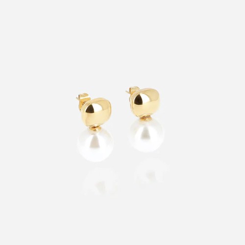 Boucles d'oreilles femme puces ZAG Léodie acier doré SEM23090-01SEL