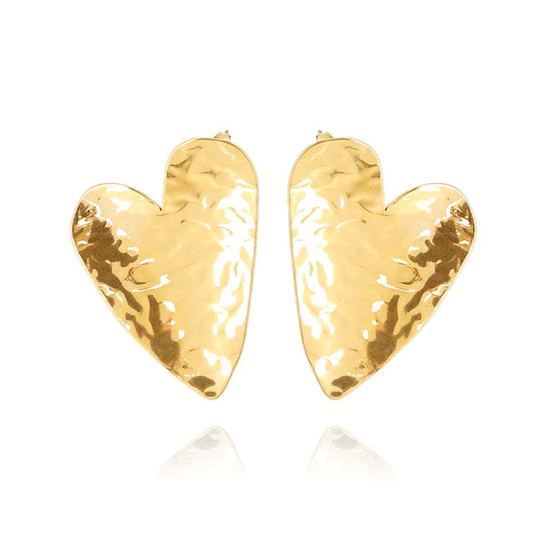 Boucles d'oreilles femme pendantes zag coracao acier doré sel24166-01uni - boucles-d-oreilles-acier - edora