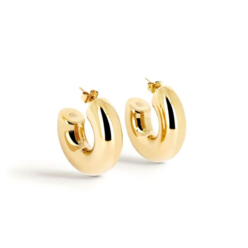 Boucles d'oreilles femme créoles zag chantal acier doré sec21313-01uni1030 - boucles-d-oreilles-acier - edora