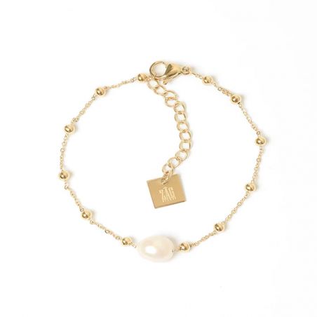 Bracelet or & argent, bracelet plaqué or, bracelet cuir & tissu - bracelets-acier - edora - 1