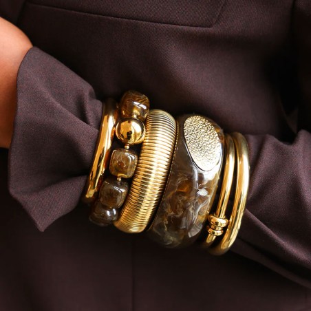 Bracelet femme jonc zag faro acier doré sbj27178-01drd – bracelets acier