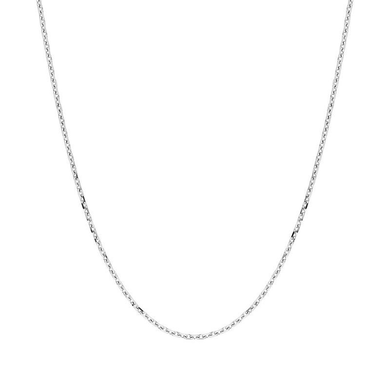 Chaîne forçat edora diamantée or 375 ‰ blanc largeur 1,10 mm edo9kf35gr - colliers-or-375-1000 - edora