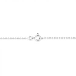 Chaîne forçat edora diamantée or 375 ‰ blanc largeur 1,10 mm edo9kf35gr - colliers-or-375-1000 - edora - 2