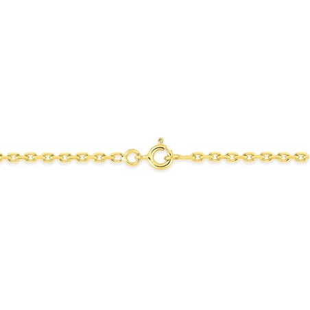 Chaîne forçat 2,25 mm edora diamantée or 375 ‰ jaune edo9kf70 – colliers or 375