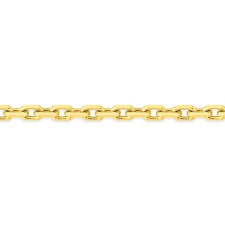 Chaîne forçat 2,10 mm edora diamantée or 375 ‰ jaune edo9kf65 – colliers or 375