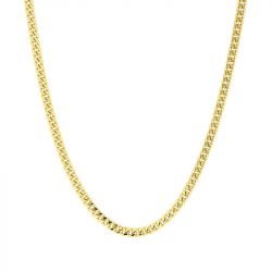 Chaîne gourmette edora 2,10 mm diamantée or 375 ‰ jaune edo9kg60 - colliers-or-375-1000 - edora - 0