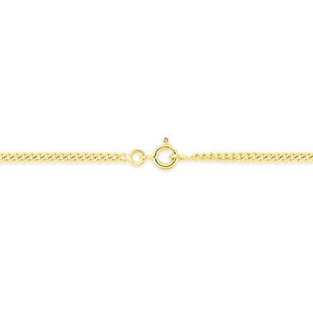 Chaîne gourmette edora 2,10 mm diamantée or 375 ‰ jaune edo9kg60 – colliers or 375