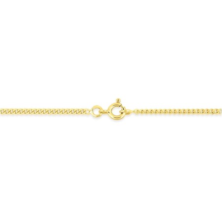 Chaîne gourmette 1,90 mm edora diamantée or 375 ‰ jaune  edo9kg55 – colliers or 375