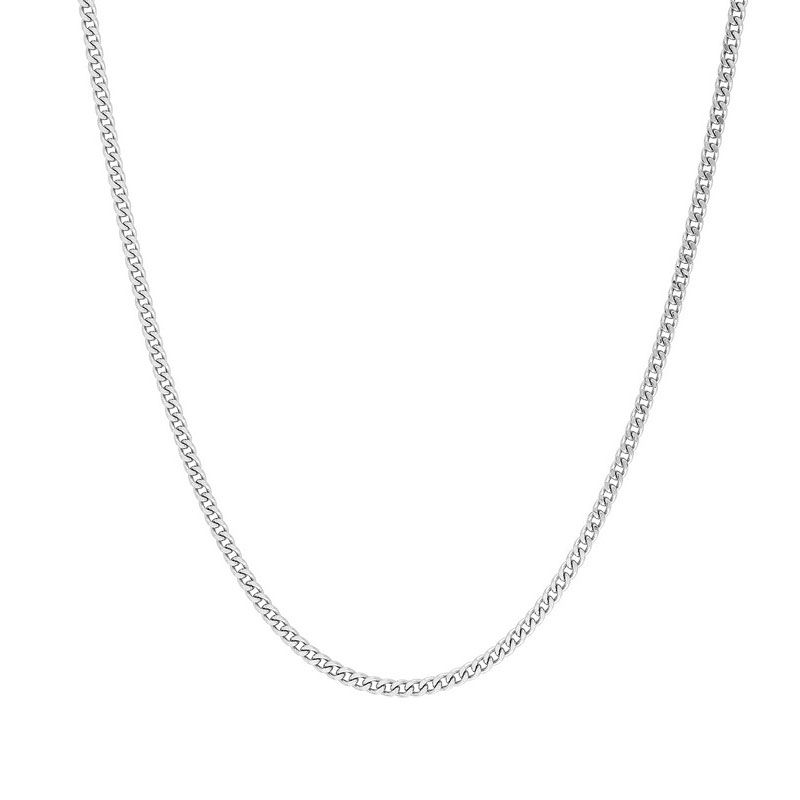 Chaîne gourmette 1,35 mm edora diamantée or 375 ‰ blanc edo9kg40gr - colliers-or-375-1000 - edora