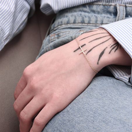 Bracelet femme, homme, or & argent : jonc, gourmette, manchette (7) - bracelets-plaque-or - edora - 2