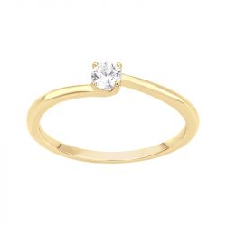 Bague femme Solitaire EDORA Vermeil jaune et oxydes EDOV610029ZB