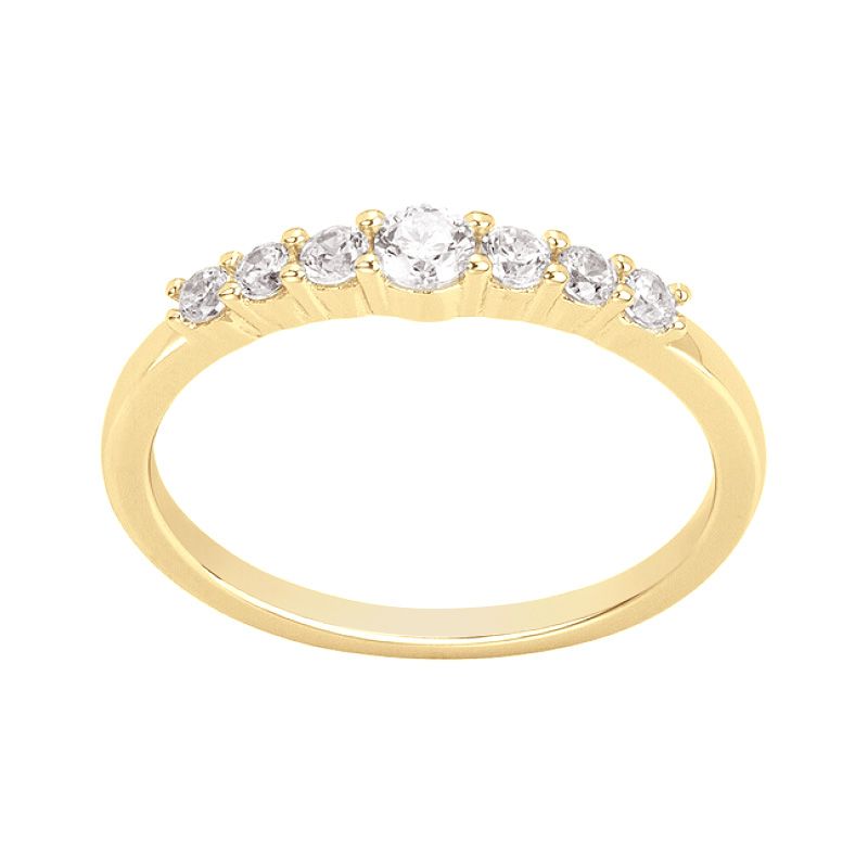 Bague femme edora vermeil jaune et oxydes edov610028zb - bagues-vermeil - edora