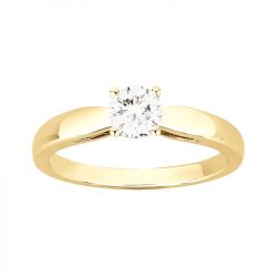 Bague femme solitaire EDORA Vermeil jaune et oxydes EDOV610020ZB