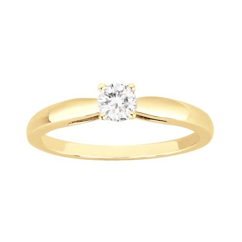 Bague femme solitaire EDORA Vermeil jaune et oxydes EDOV610019ZB