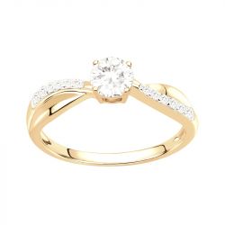 Bague femme Solitaire EDORA Vermeil jaune et oxydes EDOV610005ZB