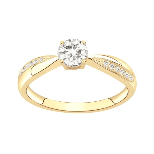 Bague femme Solitaire EDORA Vermeil jaune et oxydes EDOV610004ZB