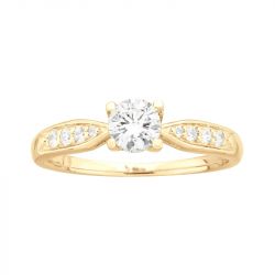Bague femme Solitaire EDORA Vermeil jaune et oxydes EDOV610001ZB