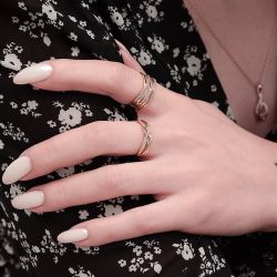 Bague femme edora vermeil jaune et oxydes edov610008zb - bagues-vermeil - edora - 1