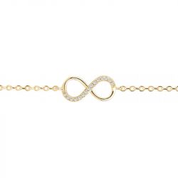 Bracelet femme infini edora vermeil jaune et oxydes edov630005zb - bracelets-vermeil - edora - 2