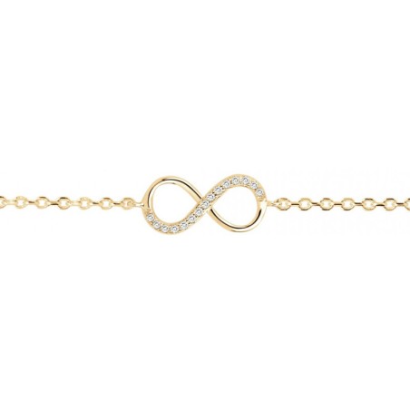 Bracelet femme infini edora vermeil jaune et oxydes edov630005zb – bracelets vermeil