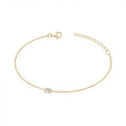 Bracelet femme edora vermeil jaune et oxyde edov630013zb - bracelets-vermeil - edora - 0