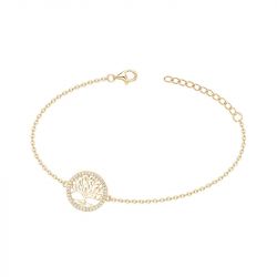 Bracelet femme arbre de vie edora vermeil jaune et oxydes edov630017zb - bracelets-vermeil - edora - 0