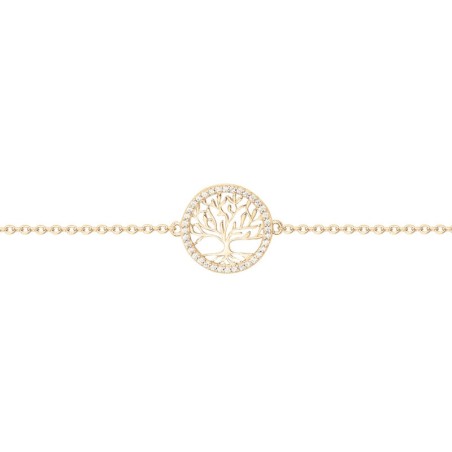 Bracelet femme arbre de vie edora vermeil jaune et oxydes edov630017zb – bracelets vermeil