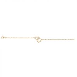 Bracelet femme coeurs entrelacés edora vermeil jaune et oxydes edov630022zb - bracelets-vermeil - edora - 3