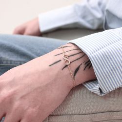 Bracelet femme infini edora vermeil jaune et oxydes edov630005zb - bracelets-vermeil - edora - 1