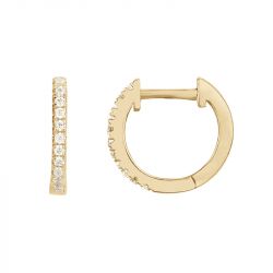 Boucles d'oreilles femme créoles edora vermeil jaune et oxydes edov640026zb - boucles-d-oreilles-vermeil - edora - 0